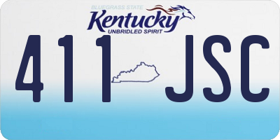 KY license plate 411JSC