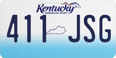 KY license plate 411JSG