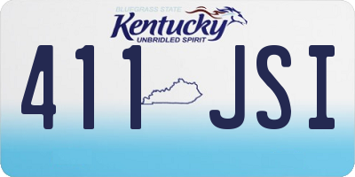 KY license plate 411JSI