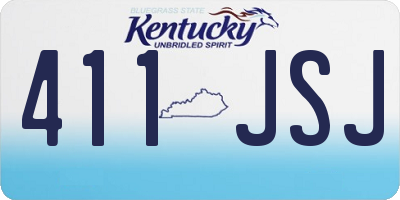 KY license plate 411JSJ