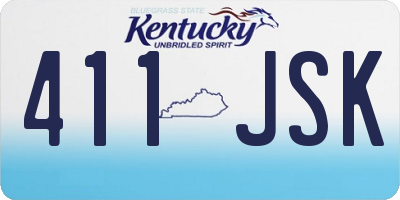 KY license plate 411JSK