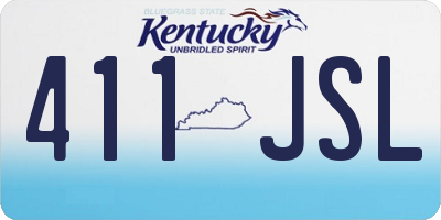 KY license plate 411JSL