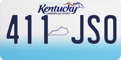 KY license plate 411JSO