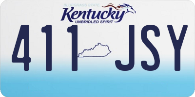 KY license plate 411JSY