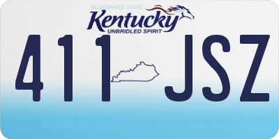 KY license plate 411JSZ