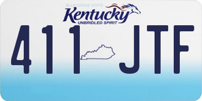 KY license plate 411JTF
