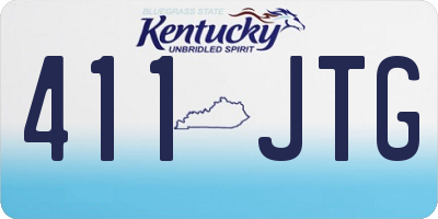 KY license plate 411JTG