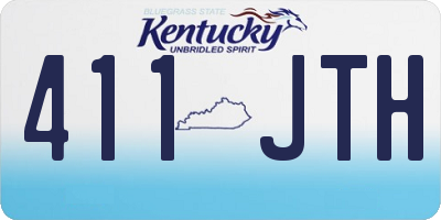 KY license plate 411JTH
