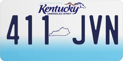 KY license plate 411JVN