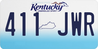 KY license plate 411JWR