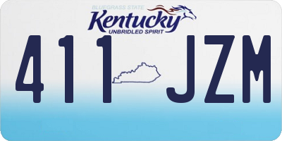 KY license plate 411JZM