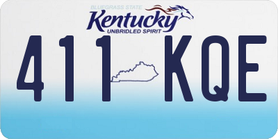 KY license plate 411KQE