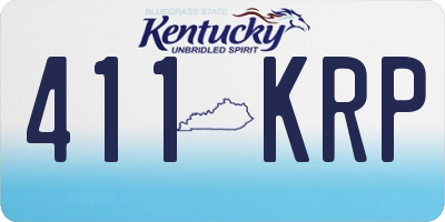 KY license plate 411KRP
