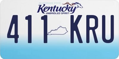 KY license plate 411KRU