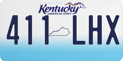 KY license plate 411LHX