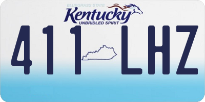 KY license plate 411LHZ