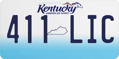 KY license plate 411LIC
