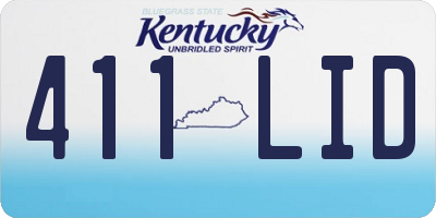 KY license plate 411LID