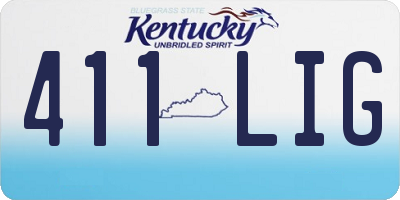 KY license plate 411LIG
