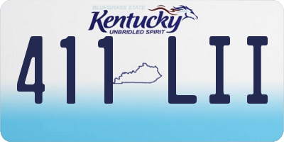 KY license plate 411LII