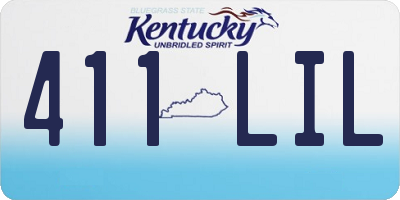 KY license plate 411LIL