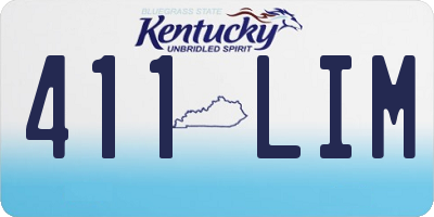 KY license plate 411LIM
