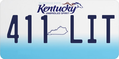 KY license plate 411LIT