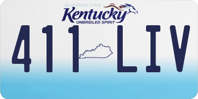 KY license plate 411LIV