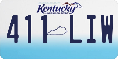 KY license plate 411LIW