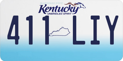 KY license plate 411LIY