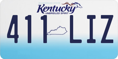 KY license plate 411LIZ