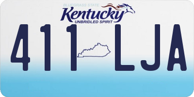 KY license plate 411LJA
