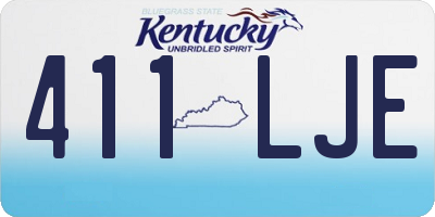 KY license plate 411LJE