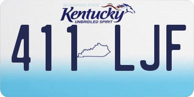 KY license plate 411LJF