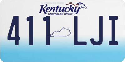 KY license plate 411LJI