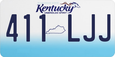 KY license plate 411LJJ