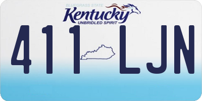 KY license plate 411LJN