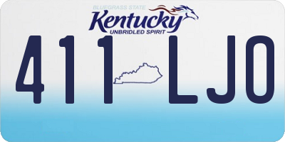 KY license plate 411LJO