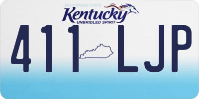 KY license plate 411LJP
