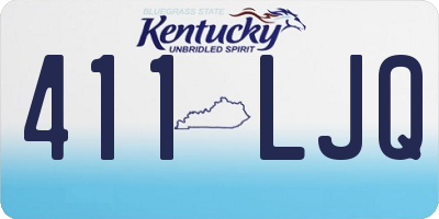 KY license plate 411LJQ