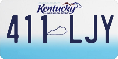 KY license plate 411LJY