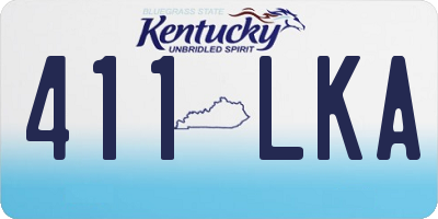 KY license plate 411LKA