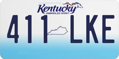 KY license plate 411LKE