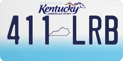 KY license plate 411LRB