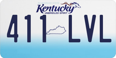 KY license plate 411LVL