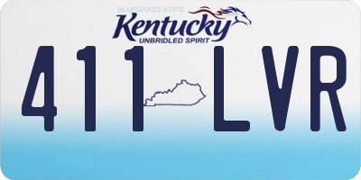 KY license plate 411LVR
