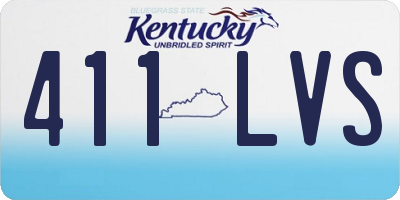 KY license plate 411LVS