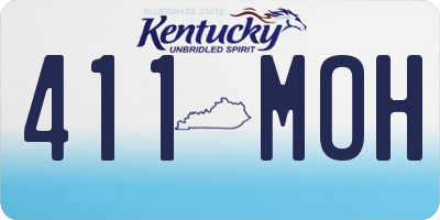 KY license plate 411MOH