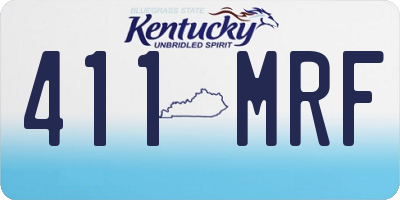 KY license plate 411MRF
