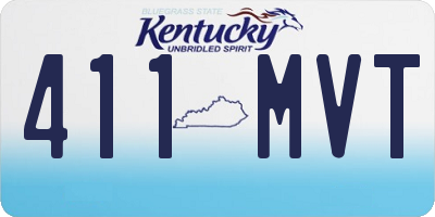 KY license plate 411MVT